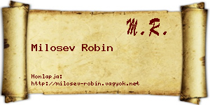 Milosev Robin névjegykártya